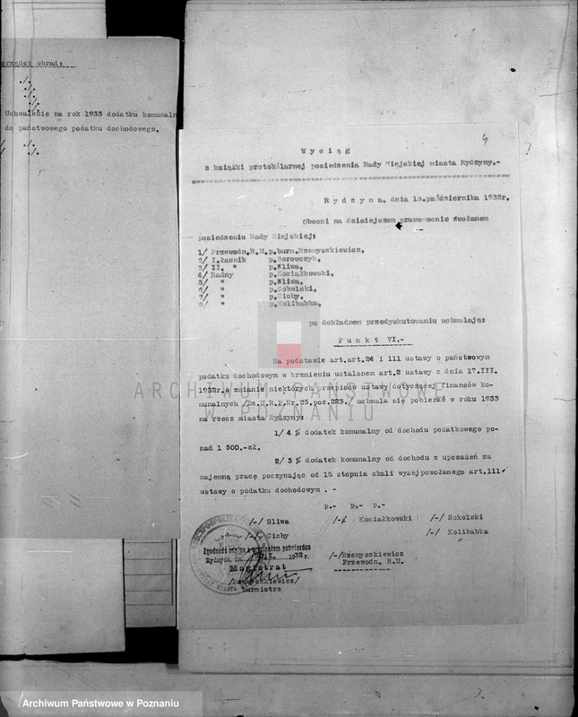 Obraz 8 z jednostki "Daniny Komunalne miasta Rydzyny"