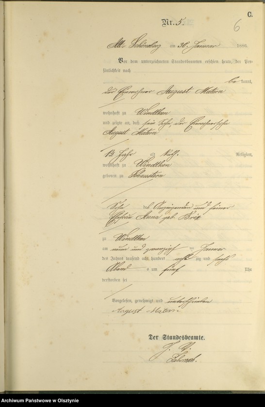 image.from.unit.number "Sterbe-Haupt-Register Nr 1 - 71"