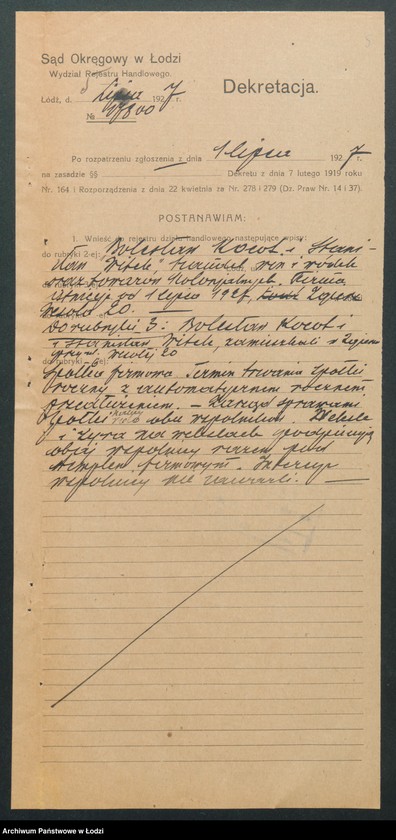 Obraz 7 z jednostki "Bolesław Kocot i Stanisław Witek- handel win i wódek"