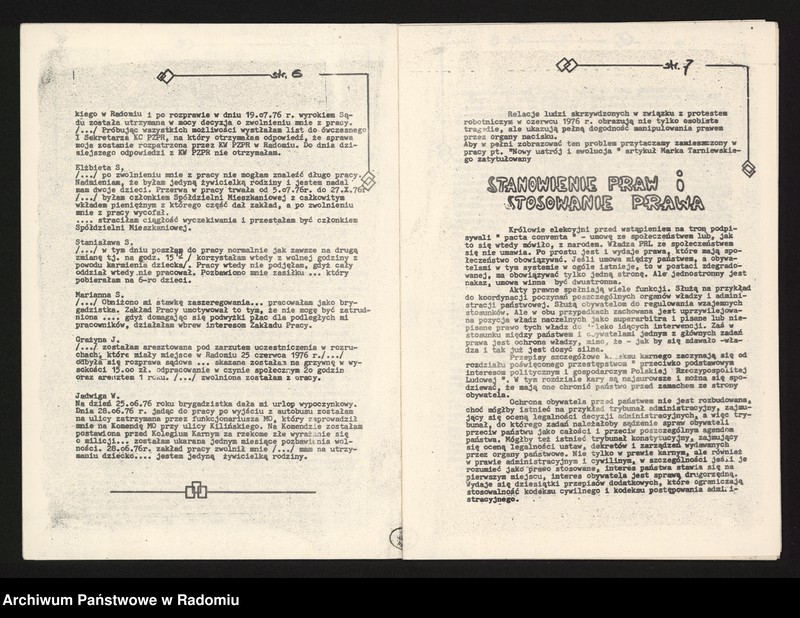 Obraz 10 z kolekcji "Radomski Czerwiec '76111"