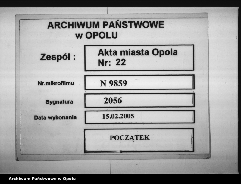 Obraz 1 z jednostki "Acta des Magistrats zu Oppeln betreffend den Wein - Bier - Ausschank im Hause No 7 Ostrowek durch F.B. Meyer Vol. I"