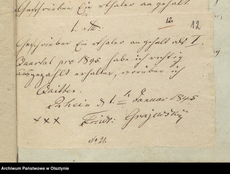 image.from.unit.number "Beläge zur Jahres Rechnung der Kirche zu Rhein für das Jahr 1845"