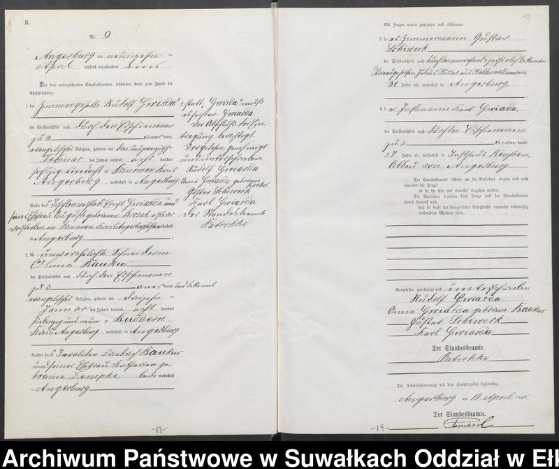 image.from.unit.number "Heiraths-Neben-Register des Preussischen Standes-Amtes Angerburg Kreis Angerburg"