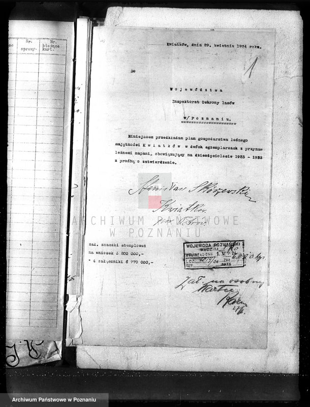 image.from.unit.number "Nadzór nad gospodarką w lasach majętności Kwiatków powiat ostrowski"