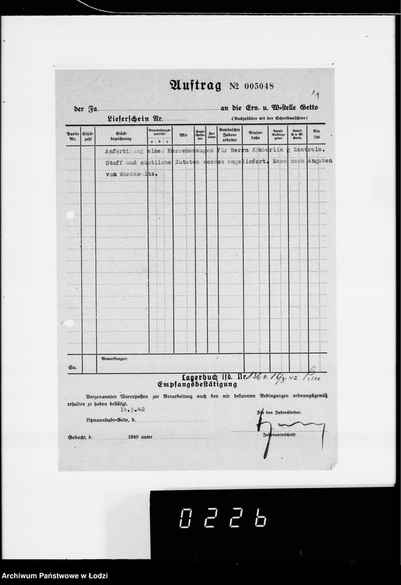Obraz 16 z jednostki "Kürschnerei. [Zamówienia, rachunki i świadectwa dostaw]"