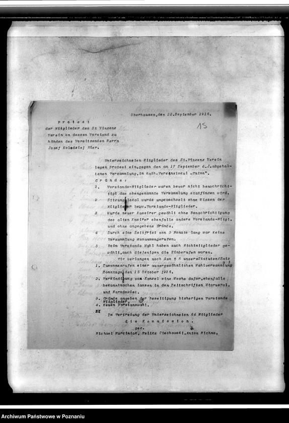 Obraz 19 z jednostki "Korespondencja, wycinki prasowe, wykazy, sprawy finansowe"