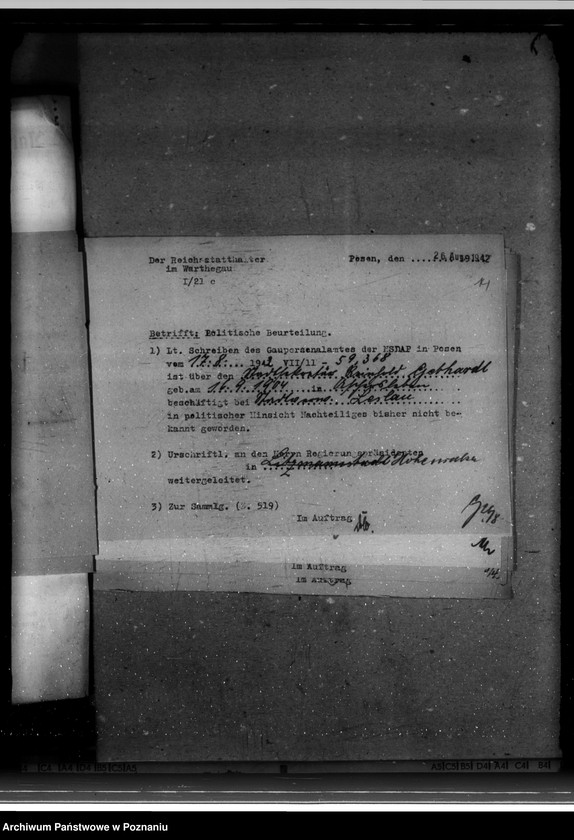 Obraz 18 z jednostki "Politische Beurteilungen der Angestellten"