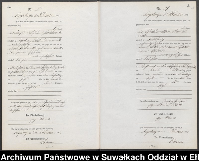 image.from.unit.number "Geburts-Neben-Register des Preussischen Standes-Amtes Angerburg Kreis Angerburg"