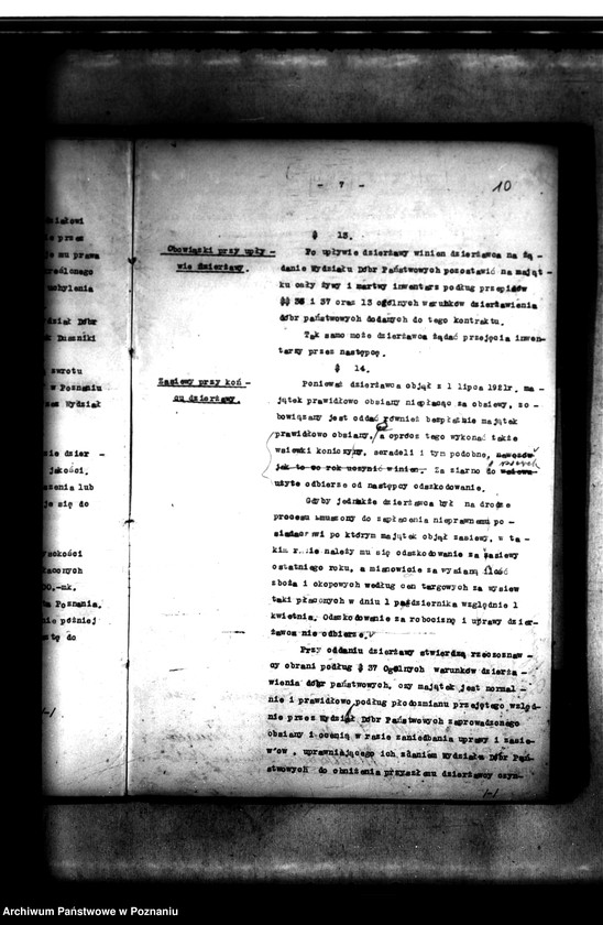 image.from.unit.number "/Umowy dzierżawne majątku Duszniki powiatu szamotulskiego/ zawarte między Towarzystwem Akcyjnym,,Siew" w Poznaniu a Okręgowym Urzędem Ziemskim"
