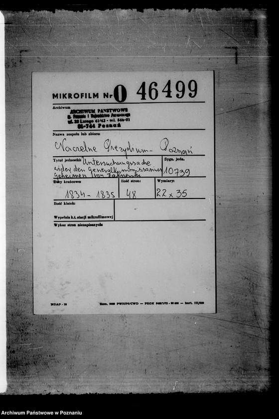 Obraz 2 z jednostki "Untersuchungssache wider den Generalkommissarius Geheimen Justizrat von Zakrzewski."