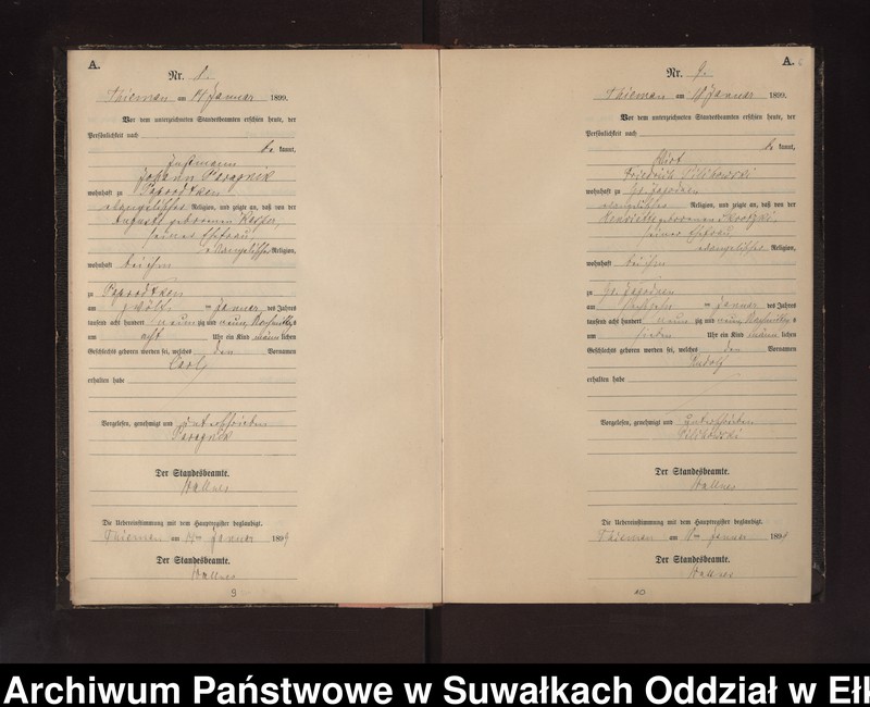 image.from.unit.number "Geburts-Neben-Register des Preussischen Standes-Amtes Rydzewen Kreis Loetzen"