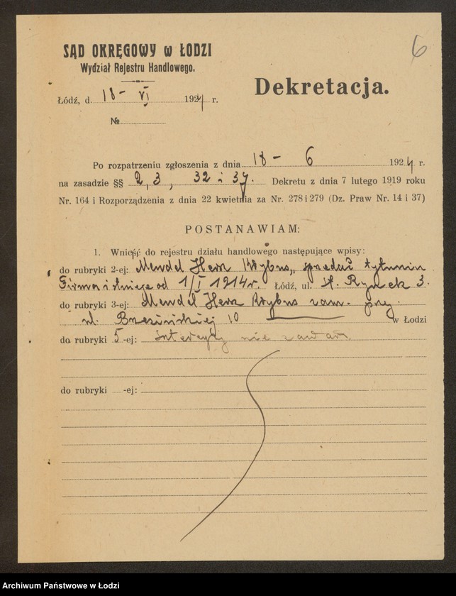 Obraz 8 z jednostki "Mendel Hersz Krybus- sprzedaż wyr. kolonialnych"