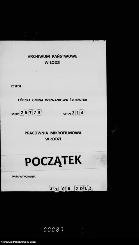 Obraz 1 z jednostki "Akta dotyczące kosztów leczniczych"