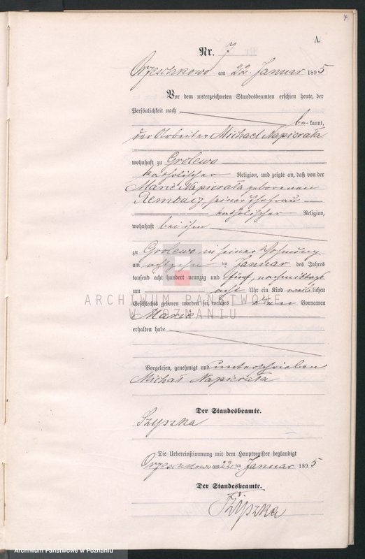 Obraz 10 z jednostki "Księga urodzeń"