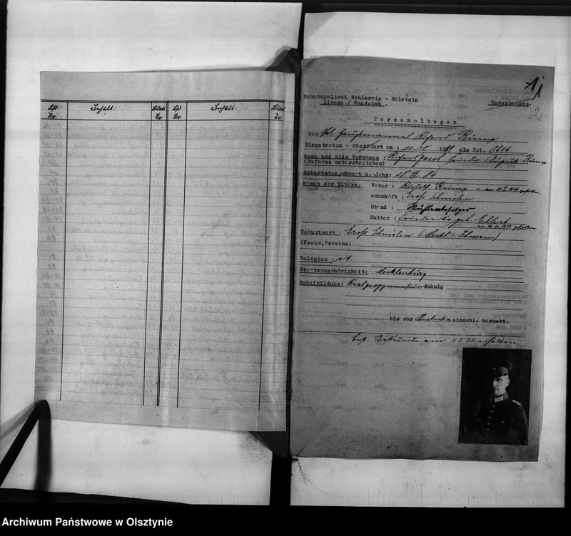 image.from.unit.number "Personal-Akten Richard Jacob Friedrich August Rump Pol. Major"