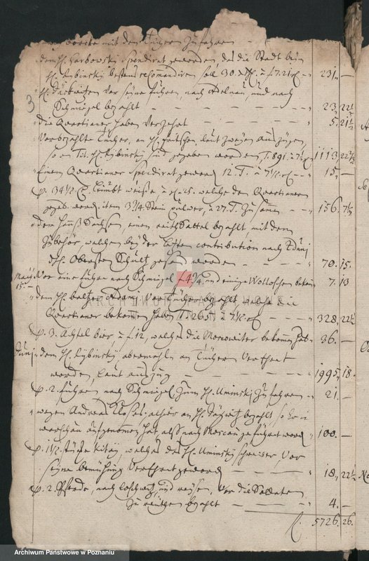 Obraz 5 z jednostki "Extract aus den Stadttrechnungen von extraordinären Expensen; język niemiecki"