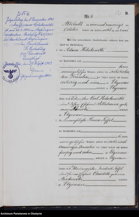 image.from.unit.number "Heiraths-Neben-Register Nr 1 - 14"