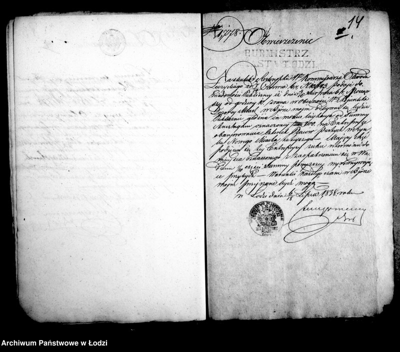 Obraz 16 z jednostki "Akta tyczące się regulacji osady sukienniczej"
