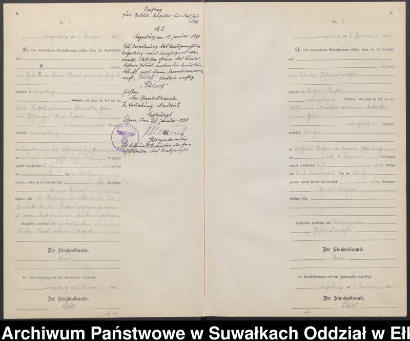 image.from.unit.number "Geburts-Neben-Register des Preussischen Standes-Amtes Angerburg Kreis Angerburg"