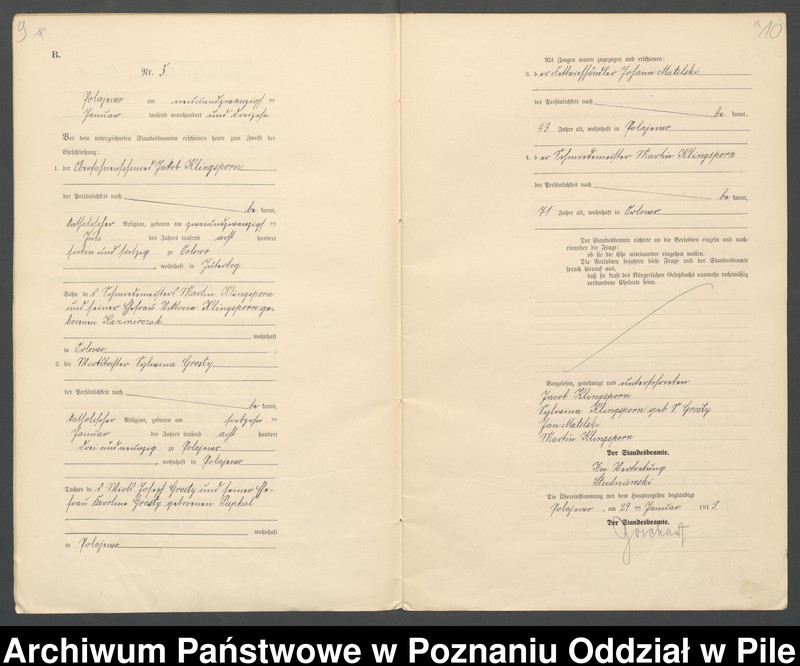 Obraz 8 z jednostki "Księga małżeństw"