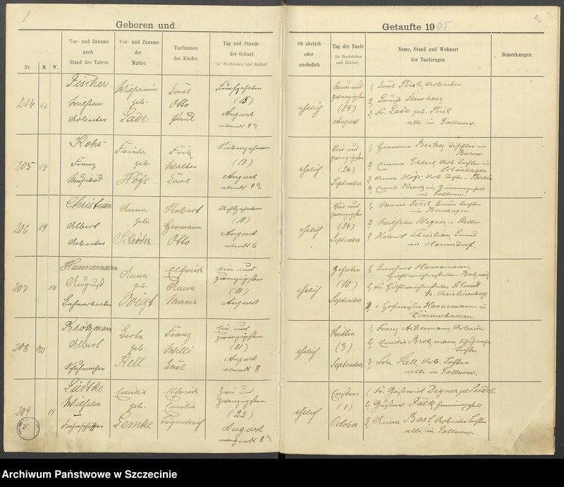 image.from.unit.number "Taufregister Gollnow. St. Katharinen-Kirchengemeinde."