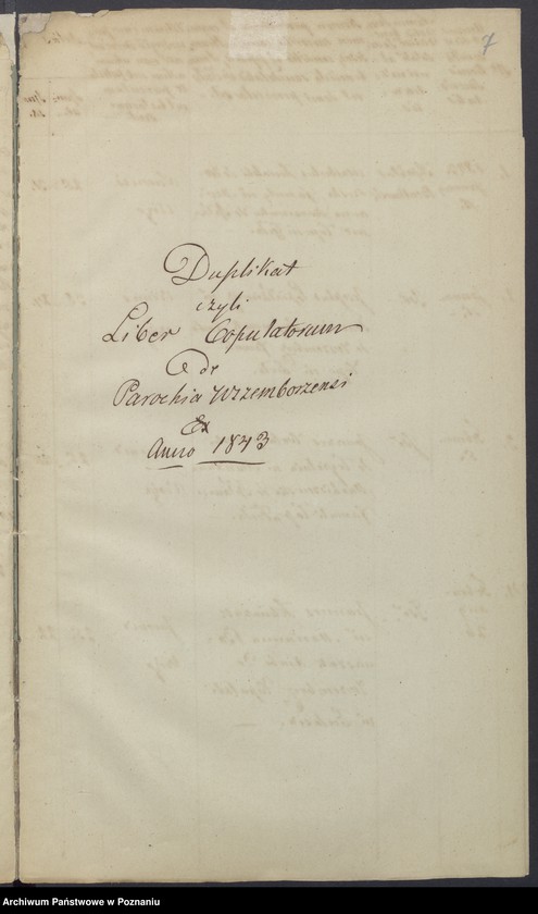 Obraz 6 z jednostki "Duplikat czyli Liber Baptisatorum [Copulatorum et Mortuorum]."