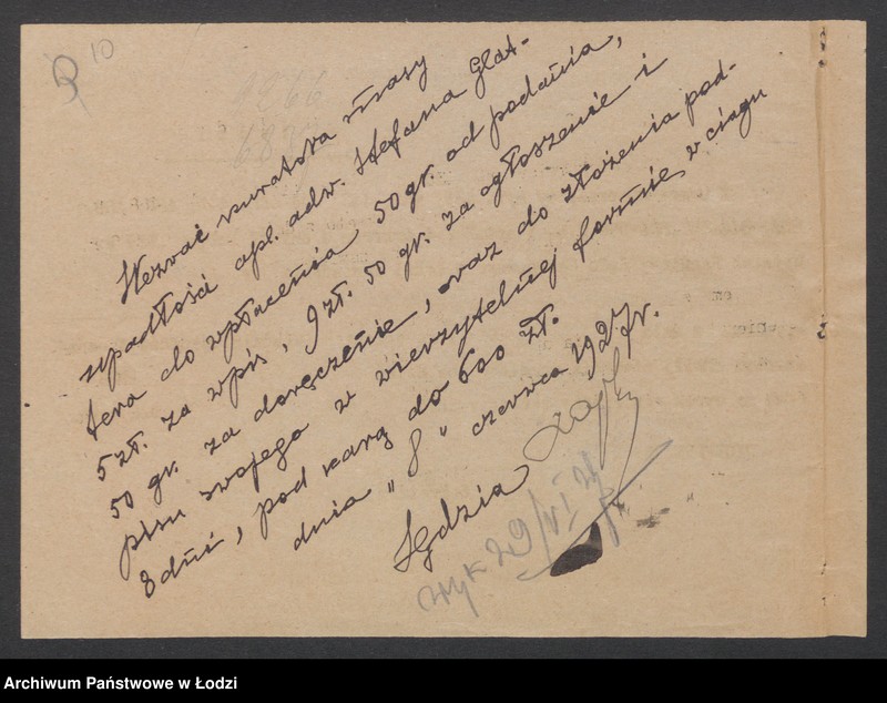 Obraz 12 z jednostki "Józef Bromberg – drobna sprzedaż skór"