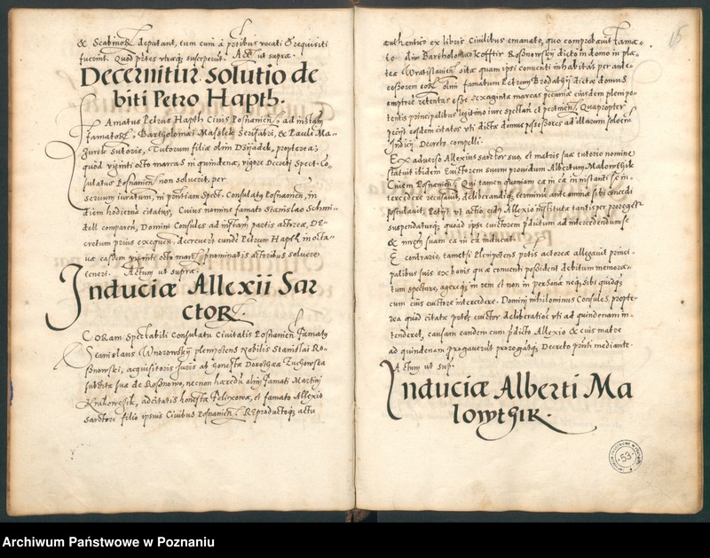 Obraz 19 z jednostki "Liber actorum civitatis Posnaniae."