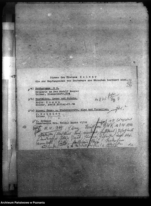 Obraz 18 z jednostki "Łupy wojenne zdobyte podczas powstania warszawskiego - Aktion Warschau. Hauptakten II."