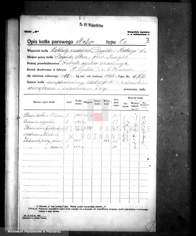 Obraz 7 z jednostki "Fabryka wyrobów ceramicznych Przysieka Stara pow kościański n woj. kotła 6380"