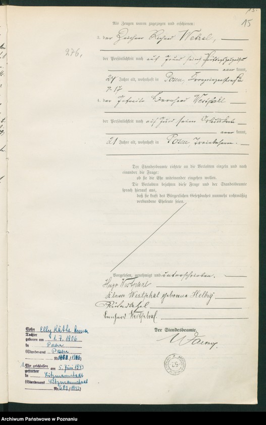 Obraz 17 z jednostki "Księga miejscowa małżeństw tom II"