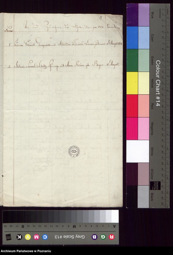 Obraz 3 z jednostki "Duplikat der Getrauten, Getauften, Gestorbenen"