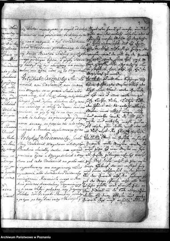 Obraz 13 z jednostki "C. Władze miejskie Poznania zatwierdzają cechowi cieśli poznańskich artykuły statutowe."