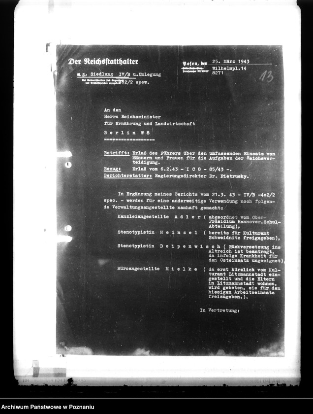 Obraz 17 z jednostki "Zwalnianie personelu dla celów wojskowych"