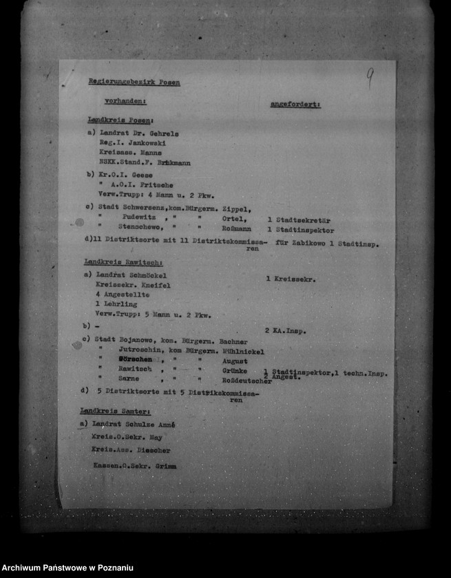 Obraz 13 z jednostki "Personal. Regierung und Landratsämter Posen"