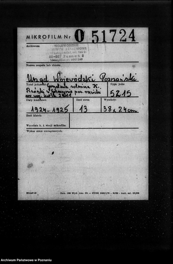 image.from.unit.number "Gorzelnia rolnicza K. Rzóski w Gołaszynie powiat rawicki nr woj. kotła 2411"