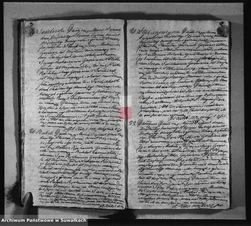image.from.unit.number "Księga duplikat akt urodzonych, zaślubionych i umarłych w parafii sejneńskiey w roku 1838"