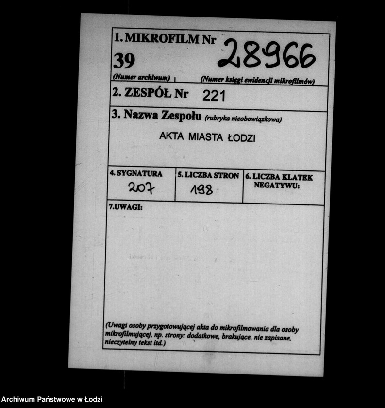 Obraz 2 z jednostki "Operat tyczący się budowy nowych i reparacji starych mostów w mieście Łodzi"