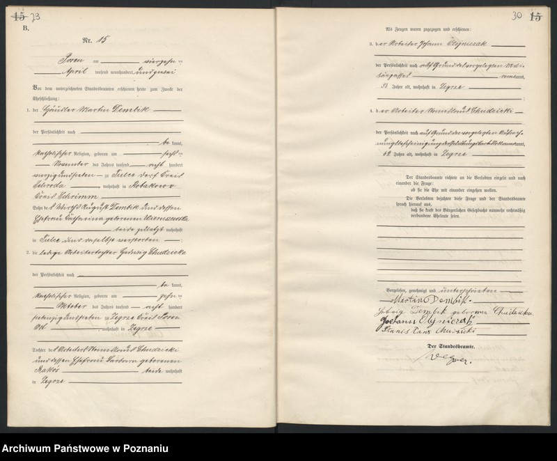 Obraz 17 z jednostki "[Księga małżeństw]"