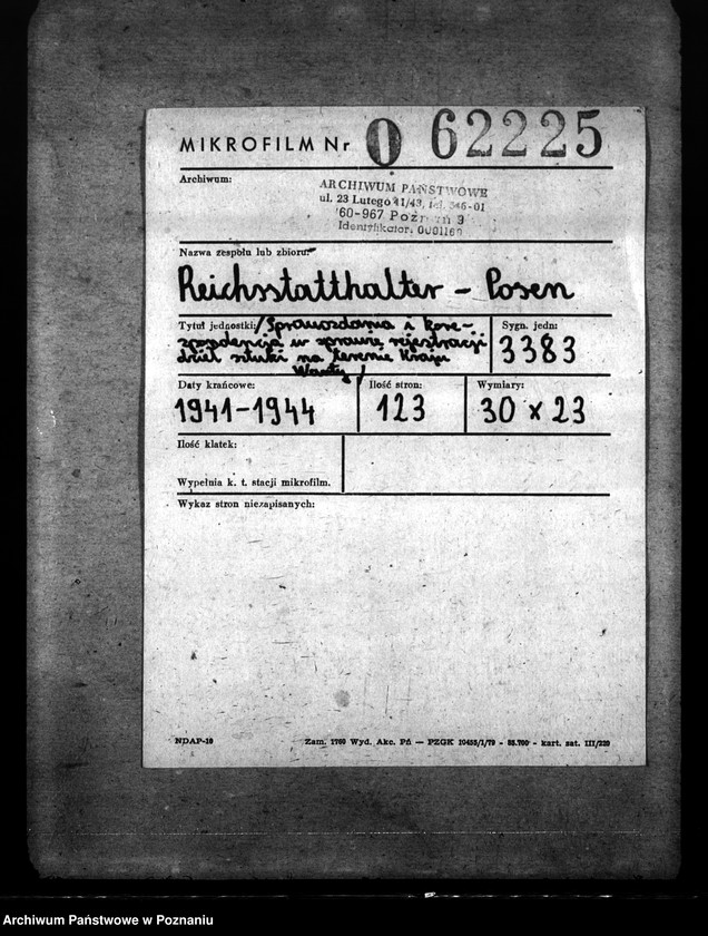Obraz 2 z jednostki "Sprawozdania i korespondencja w sprawie rejestracji dzieł sztuki na terenie Kraju Warty"