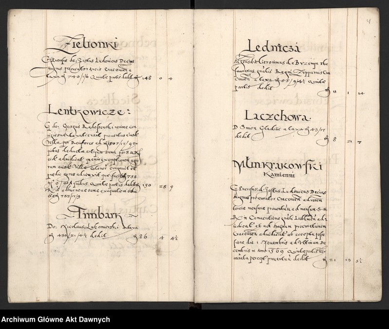 image.from.unit.number "Sumariusz pieniędzy i rejestr retenty piątej części z dochodów dóbr stołowych z terenów całej Rzeczpospolitej."