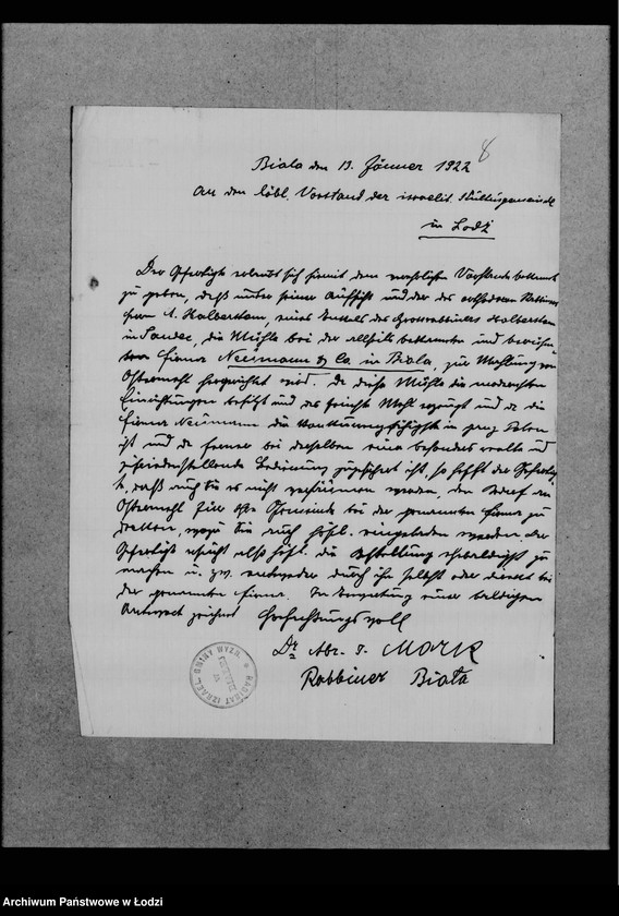 Obraz 12 z jednostki "Zaopatrzenie ludności żydowskiej w mąkę świąteczną"