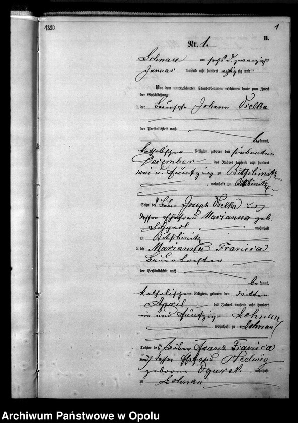 image.from.unit.number "Urząd Stanu Cywilnego Łany Księga małżeństw rok 1880-82"