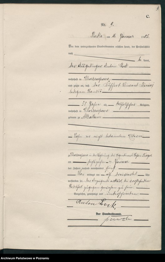 Obraz 12 z jednostki "Sterbe-Haupt-Register"