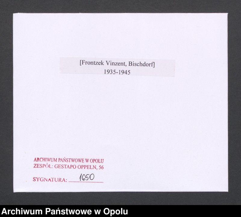 Obraz 2 z jednostki "[Frontzek Vinzent, Bischdorf]"