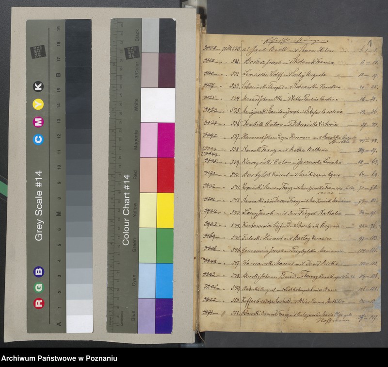 Obraz 3 z jednostki "Die von den Verlobten beigebrachten Urkunden zur Eheschliessung pro 1875"