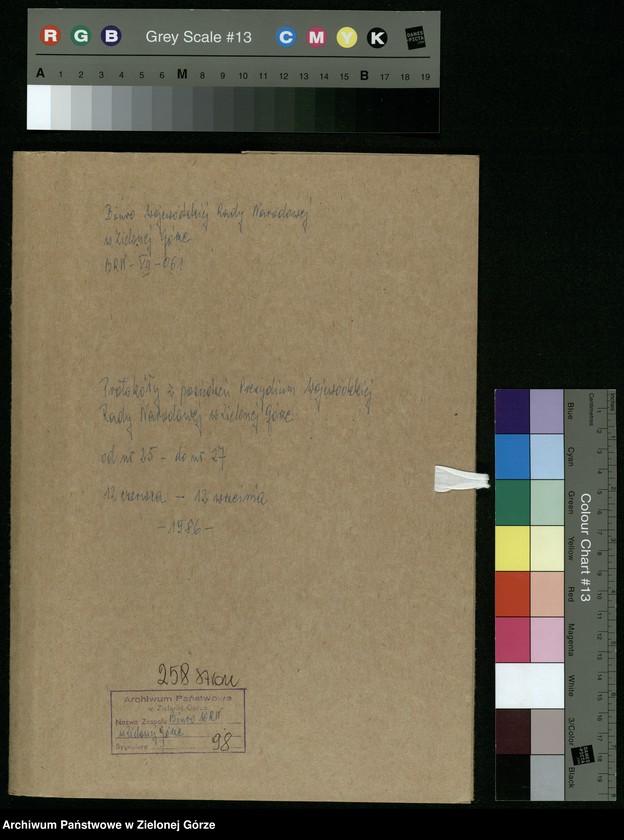 image.from.unit.number "Protokóły z posiedzeń Prezydium Wojewódzkiej Rady Narodowej w Zielonej Górze; Nr 25 - 27 "