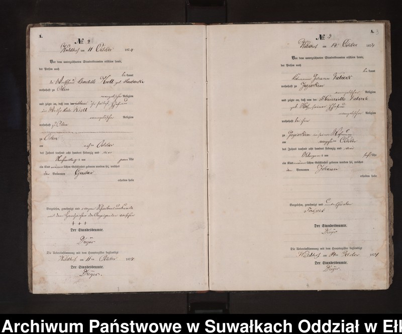 image.from.unit.number "Geburts-Neben-Register des Preussischen Standes-Amtes Orlen Kreis Loetzen"