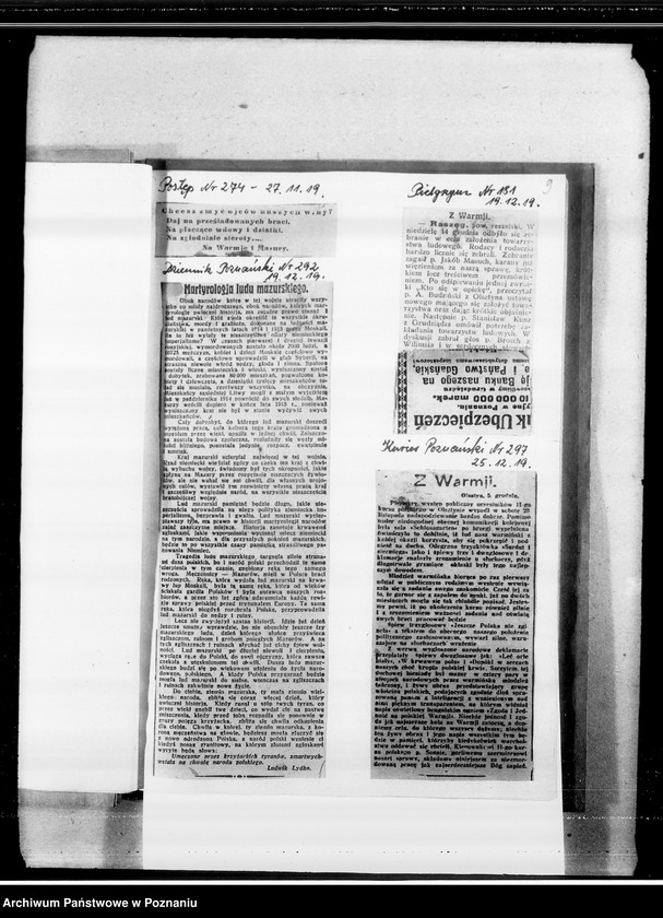 Obraz 15 z jednostki "Plebiscyt na Warmii i Mazurach [wycinki prasowe]"