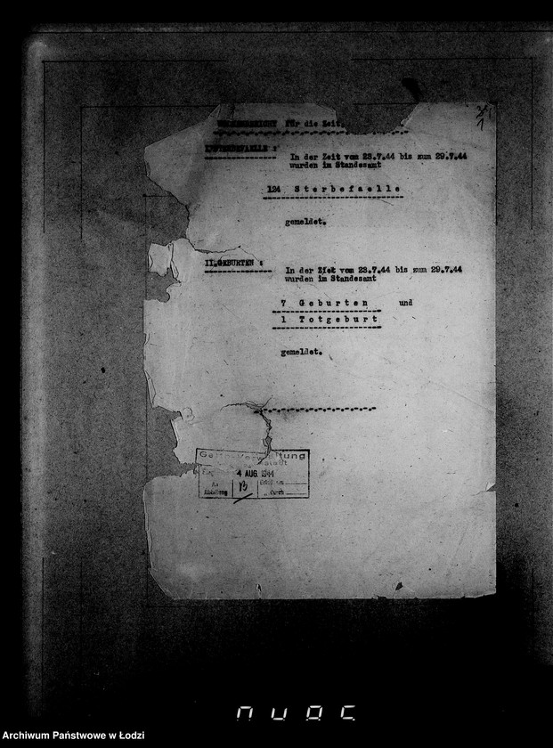 Obraz 5 z jednostki "Wöchentliche (monatliche) Tätigkeitsberichte des Ältesten der Juden"